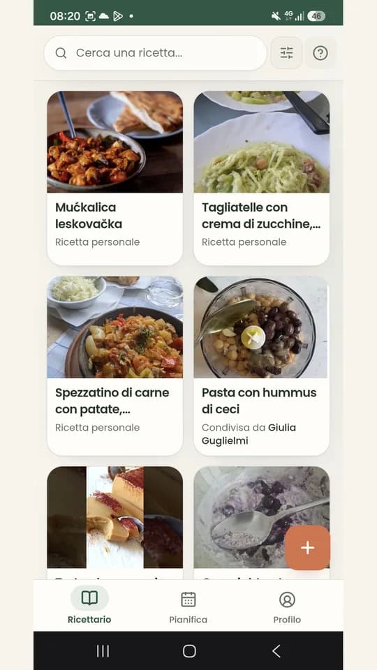 Ritrova le tue ricette